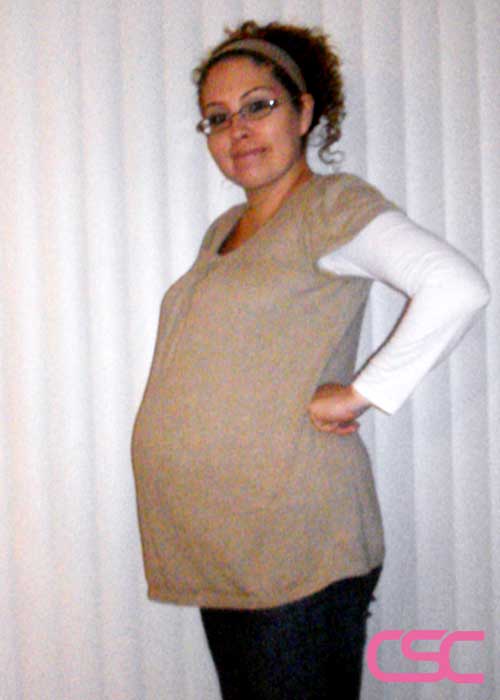 Erica M. pregnant with a surrogacy child